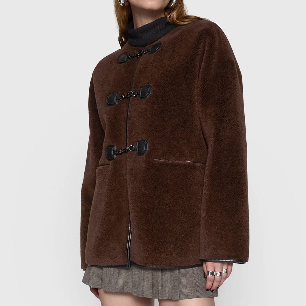 Rebecca Minkoff Shearling Toggle Jacket